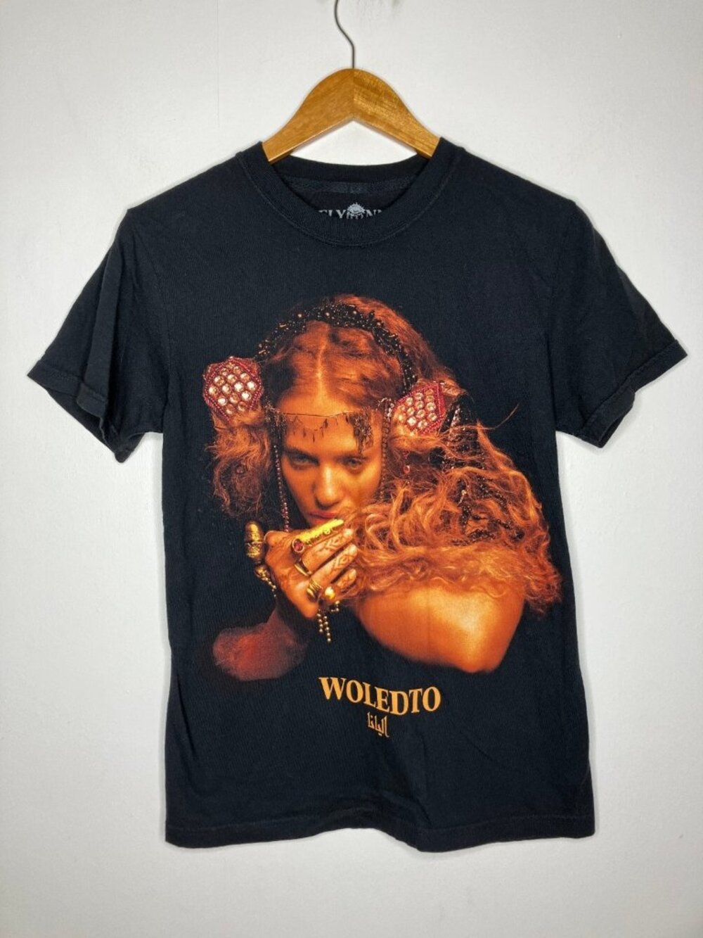 ELYANNA WOLEDTO Graphic Print T-Shirt Women's Unisex Black Size Small